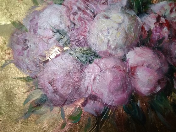 Peonies On Gold