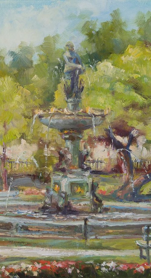 Halifax Public Gardens 3, plein air (12x16x0.7") by Alexander Koltakov