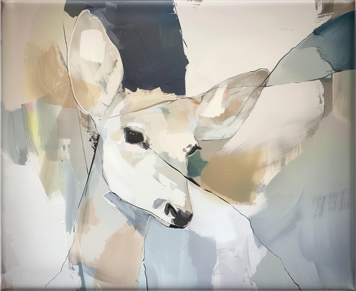 Deer Spirit #2 By V+V Kniazievi, 47 X 39, Artwork For Sale On Artfinder