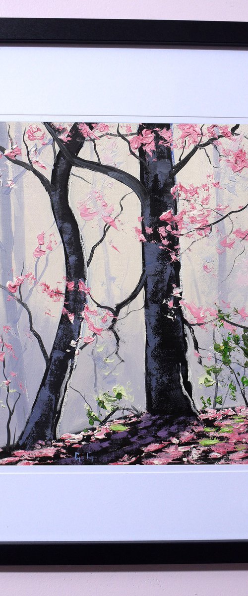 Pink forest trees by Graham Gercken