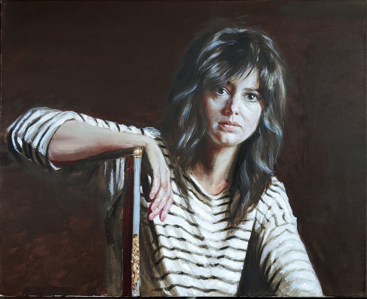 Photorealistic Portrait Oil Painting By Anna Brazhnikova, 24 X 20, Selfie, Original Artwork