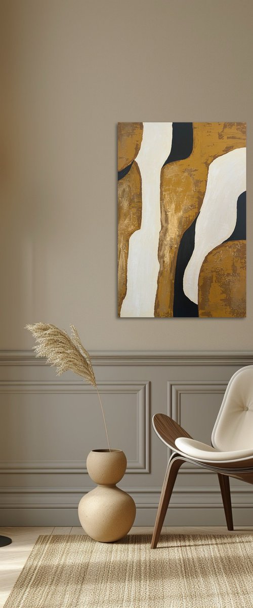 Golden River 60x90x2 cm by Exclusive Arts