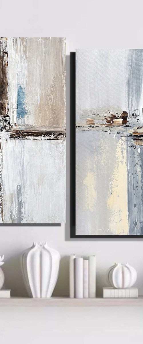 Echoes of Form diptych by Tatiana Malinovscaia