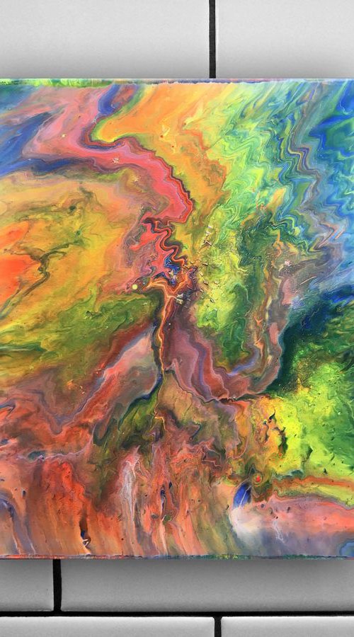 "When You Dream" - FREE SHIPPING to the USA - Original Abstract PMS Acrylic Painting - 16 x 20 inches by Preston M. Smith (PMS)