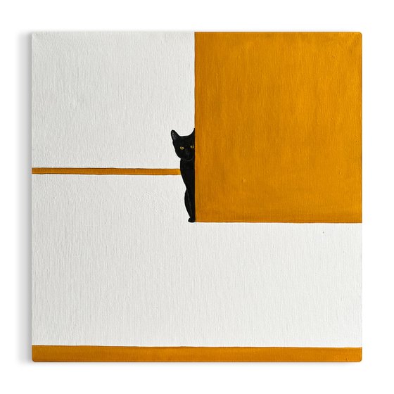 Minimalist Cat Art