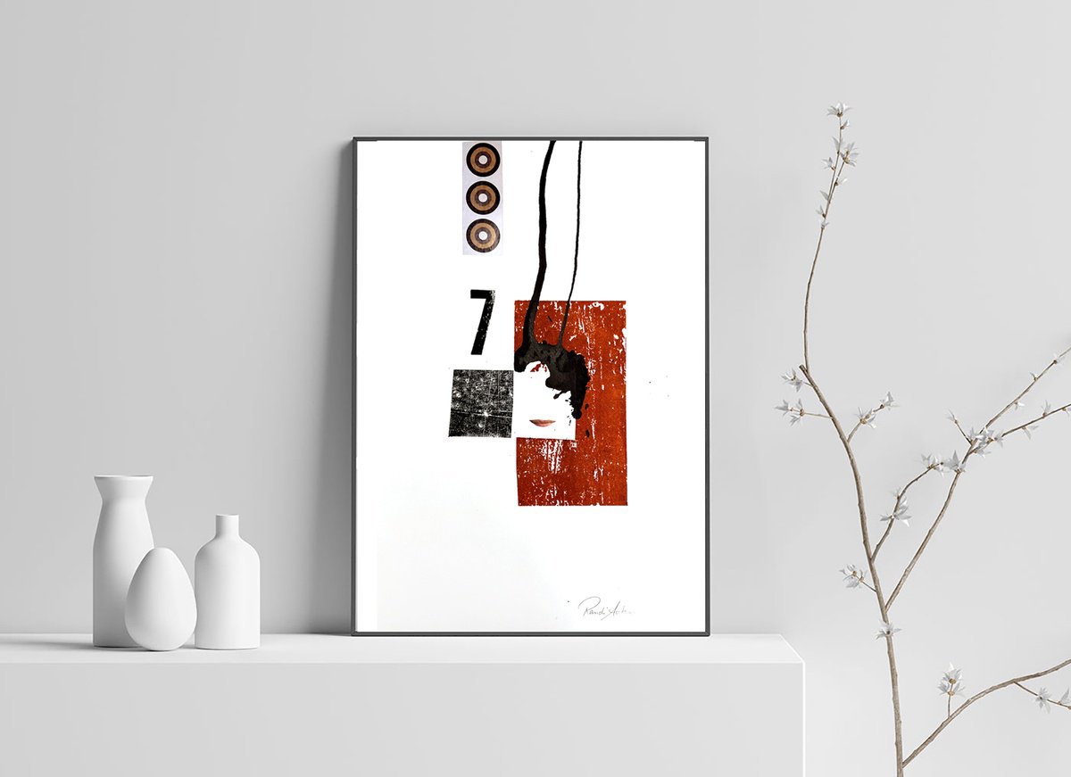 Still Life Collage By Randi Antonsen, 13 X 20", Time Is Now, Original Artwork