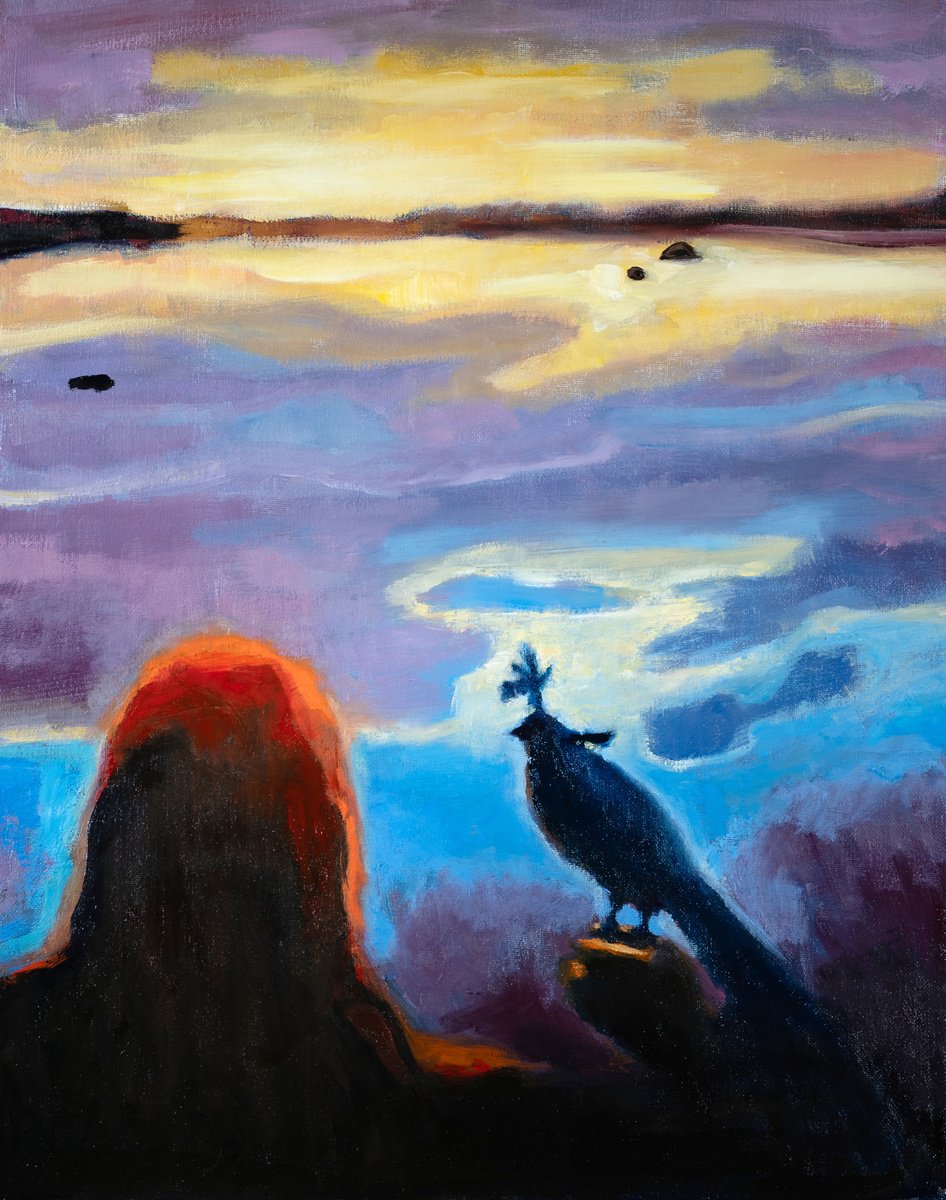 Surrealistic Portrait Oil Painting By Ron Cooper, 16 X 20", Xavalon, Original Artwork