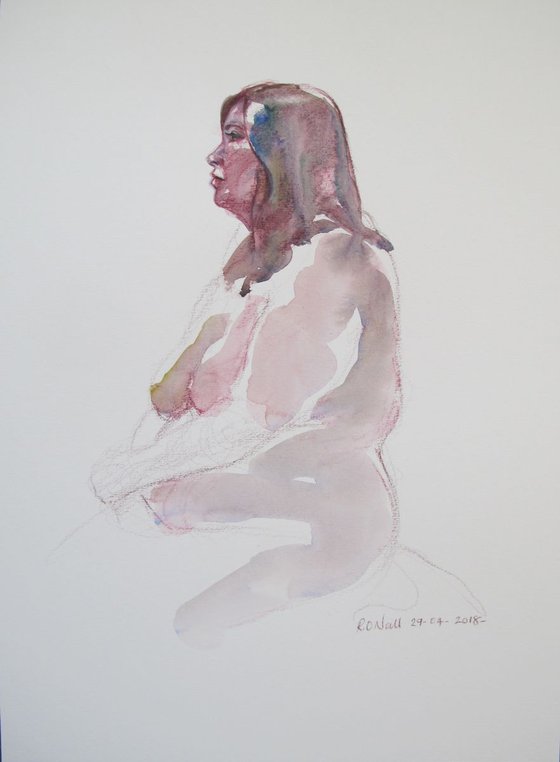 Seated female nude