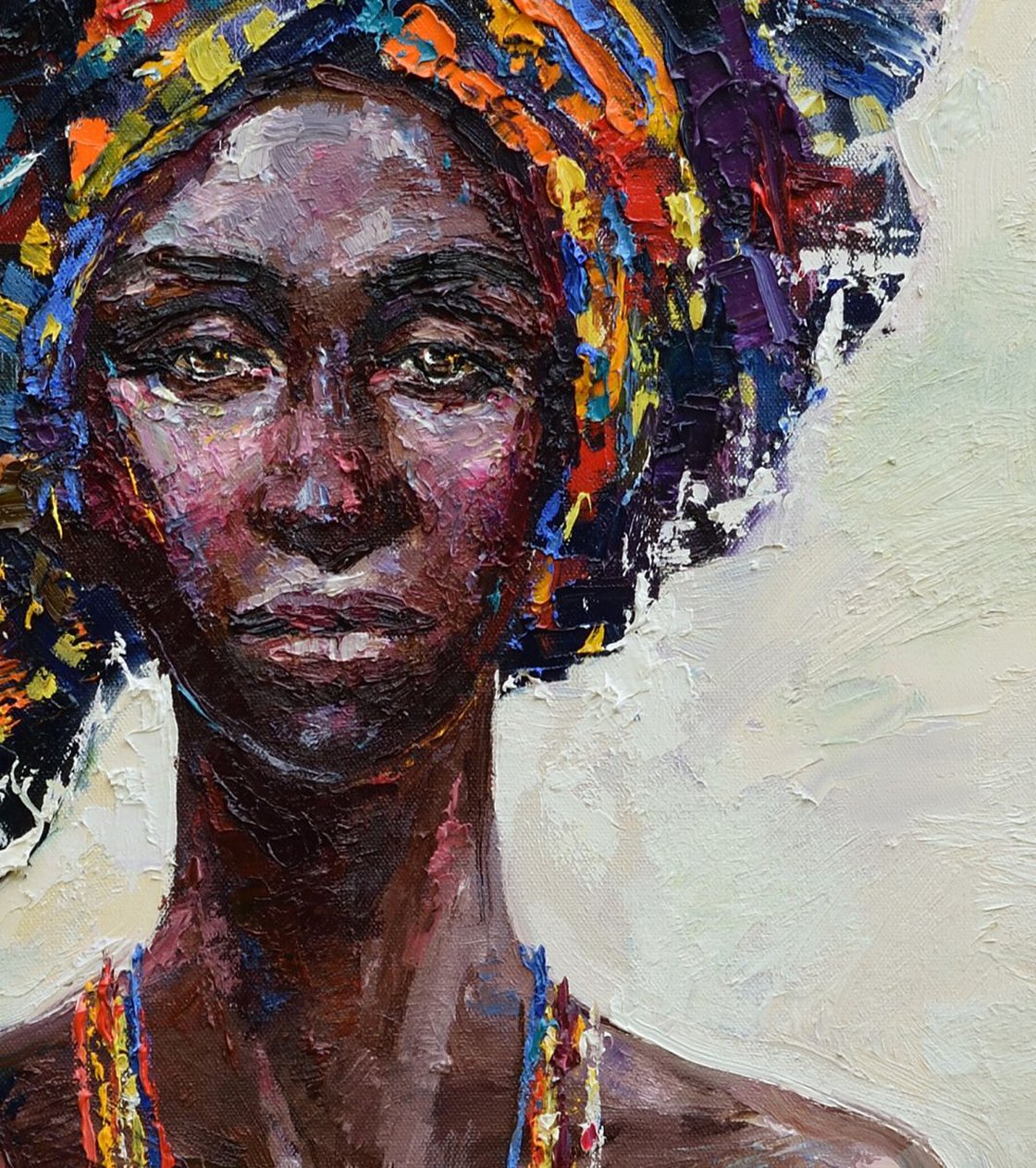 African Queen portrait painting, Original oil painting Oil painting by ...