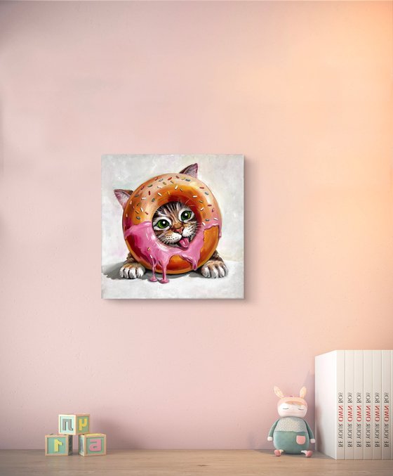 Cat in a Donut