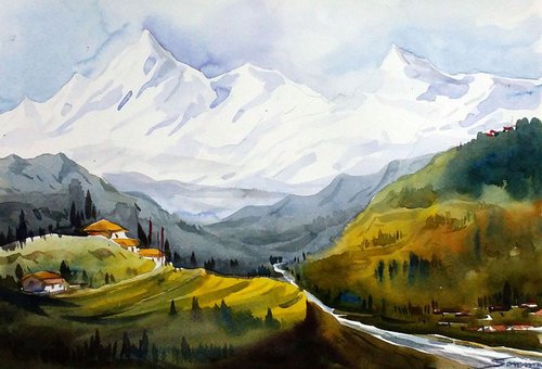 Majestic Himalayan Landscape 3 by Samiran Sarkar