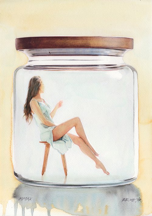 Girl in Jar XXIV by REME Jr.