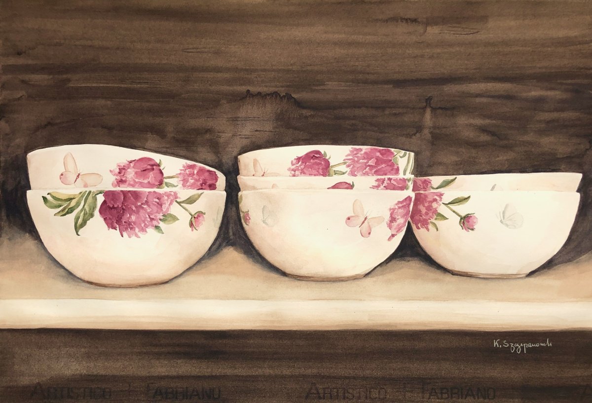 Impressionistic Watercolour , Peonies By Krystyna Szczepanowski, 22 X 15, Artwork For Sale On Artfinder