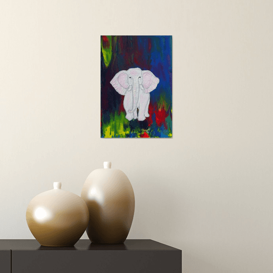 Baby pink elephant