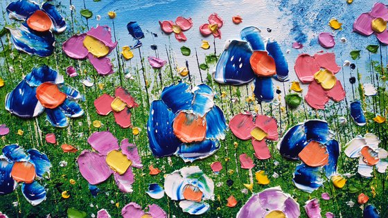 "Summer Meadow Flowers in Love"