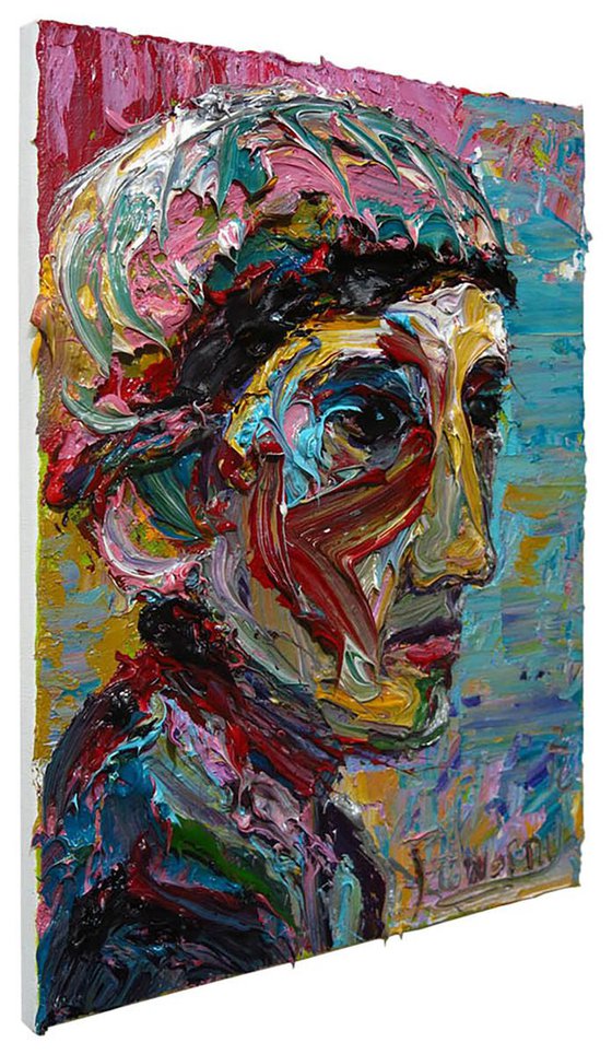Original Oil Painting Portrait Abstract Female Expressionism Impressionism