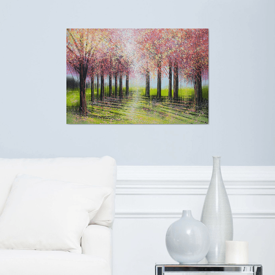 Light Through Spring Blossom Trees