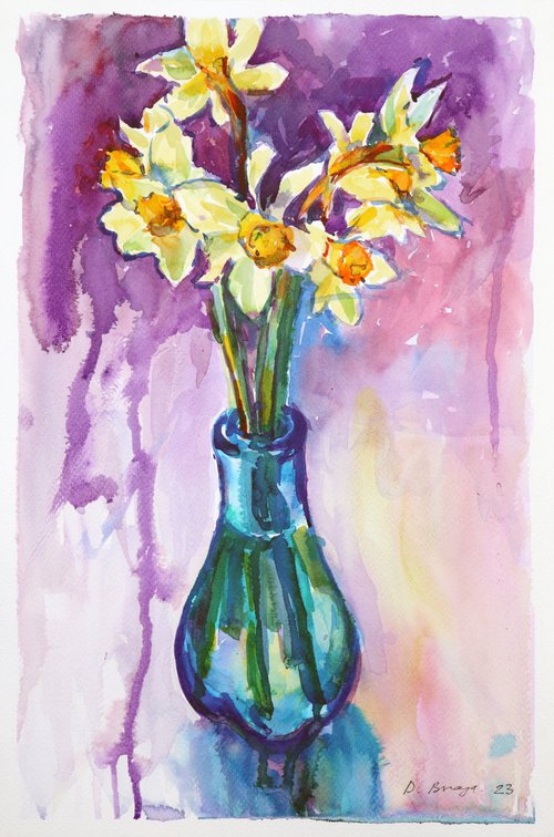 Smell of daffodils (ink) by Dima Braga