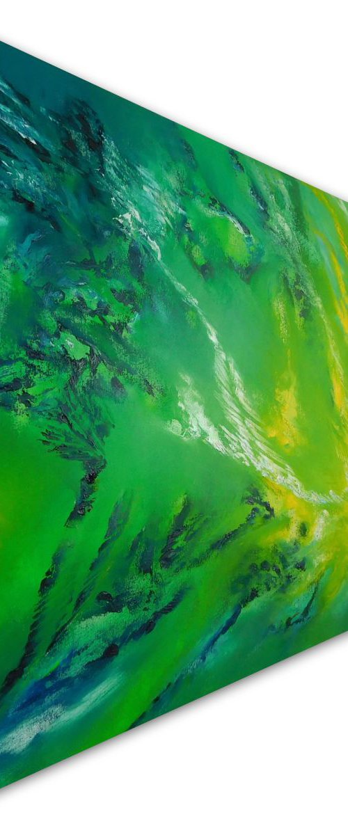Cool night III - 90x60 cm, LARGE XL, Original abstract painting, oil on canvas by Davide De Palma