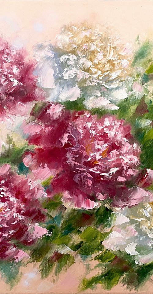 Embracing peonies by Olga Kurbanova