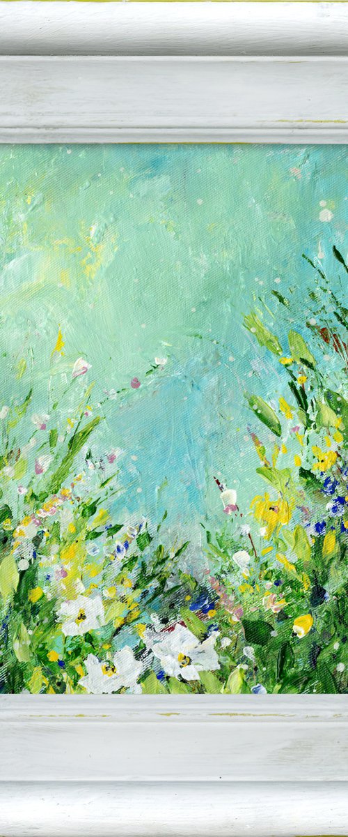 A Meadow Journey 9 - Framed Floral Painting by Kathy Morton Stanion by Kathy Morton Stanion