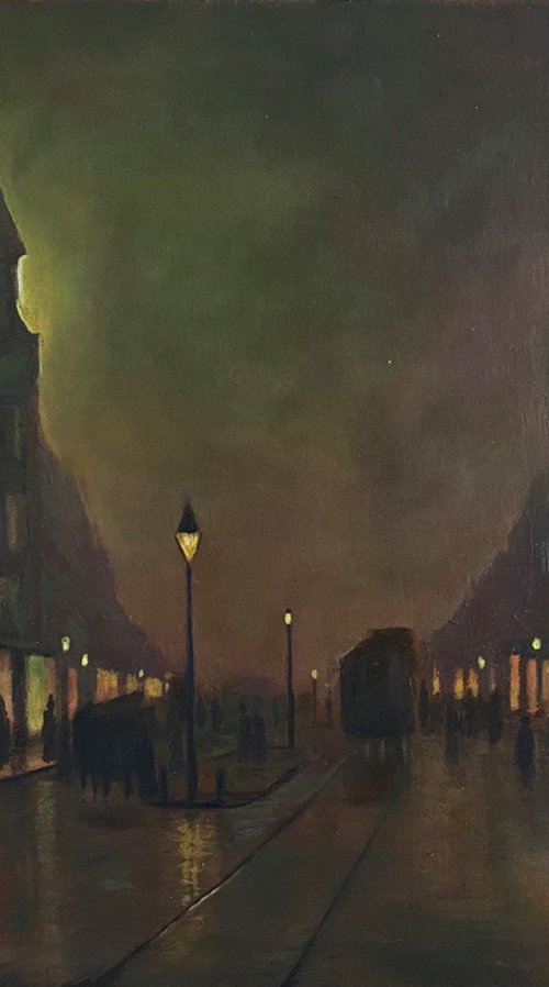Night street by Bohdan Vykhrenko