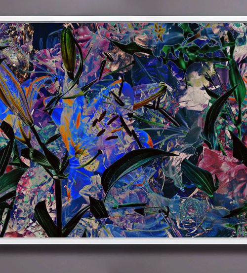NEW FLOWERS # 9165 (photo-painting) by LEV GORN