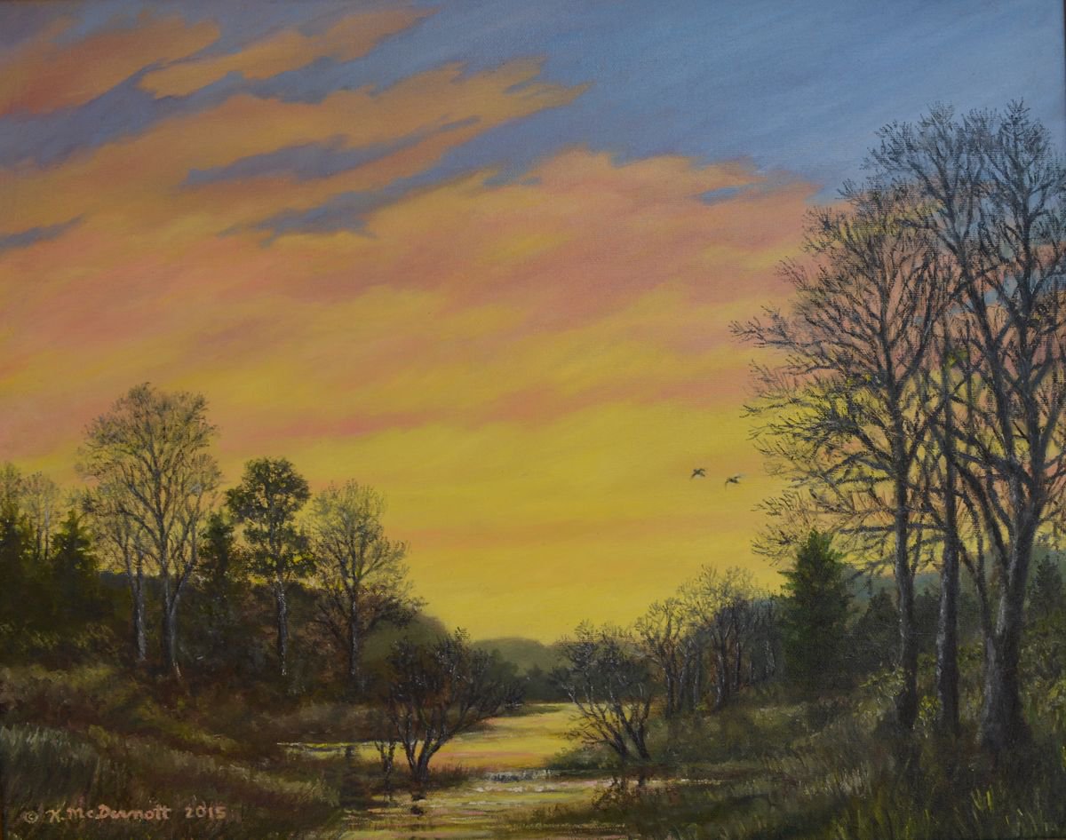 Sundown Glow - 16X20 oil by Kathleen McDermott