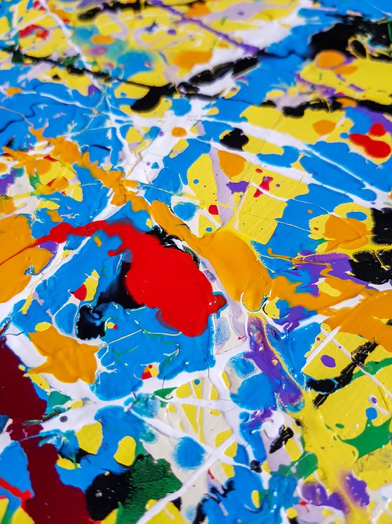 - Sledo - Style of JACKSON POLLOCK. Abstract Expressionism Painting