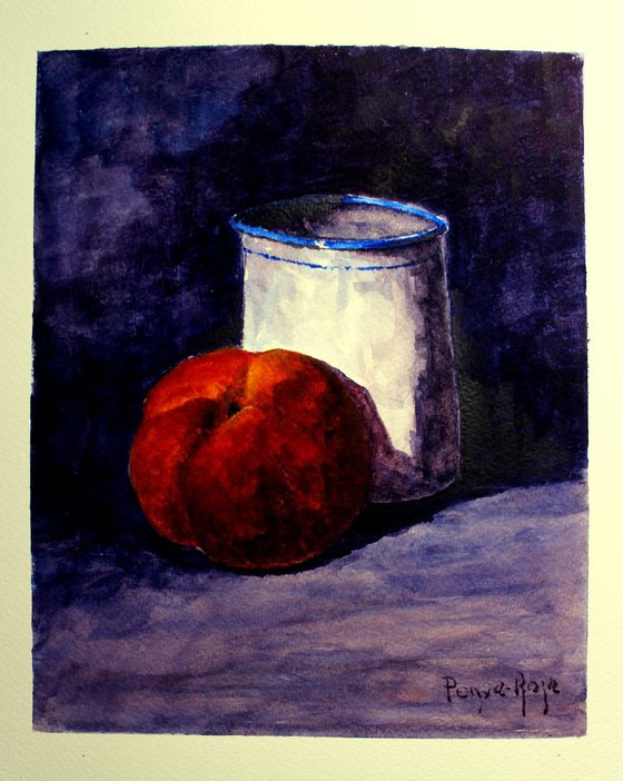 Red peach and vessel