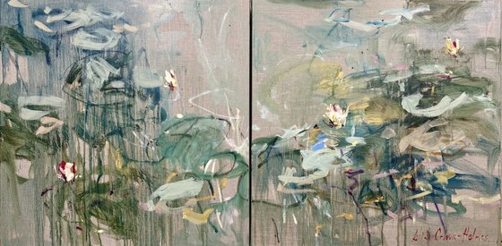 Nymphéas. Diptych.