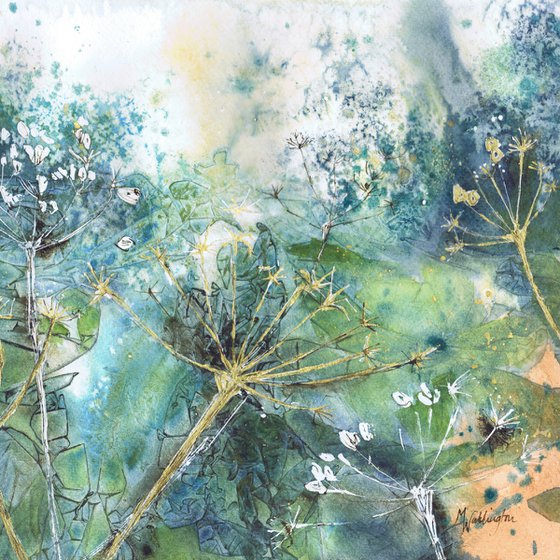 Umbels in Gold and Green