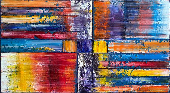 "Candy Striper" - Original PMS Oil Painting On Reclaimed Wood - 48 x 26.5 inches