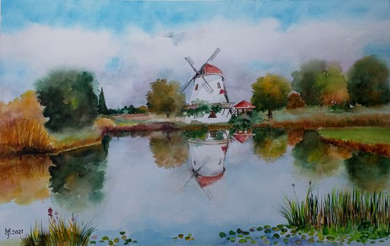 WHITE WINDMILL