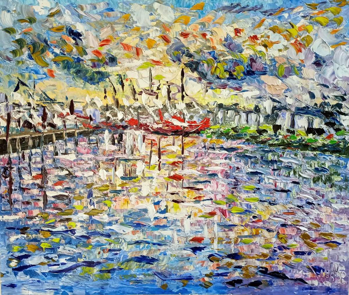 red boat by Antonino Puliafico