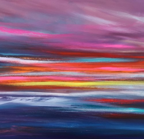 Spring Delight - seascape, emotional, panoramic by Mel Graham