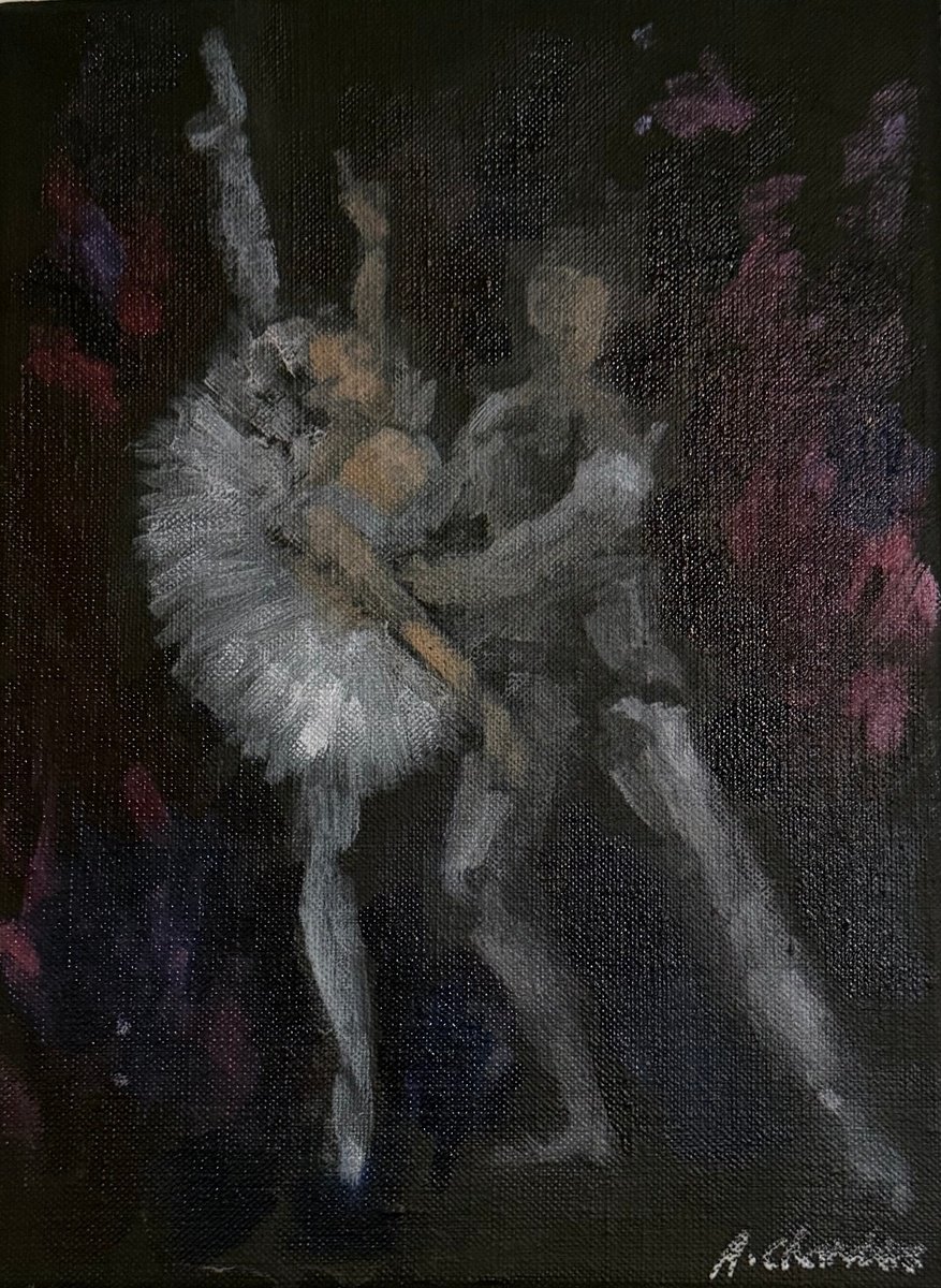 Expressive Oil Painting , Dancers (Study 1) By Alison Chambers, 9 X 11, Artwork For Sale On Artfinder