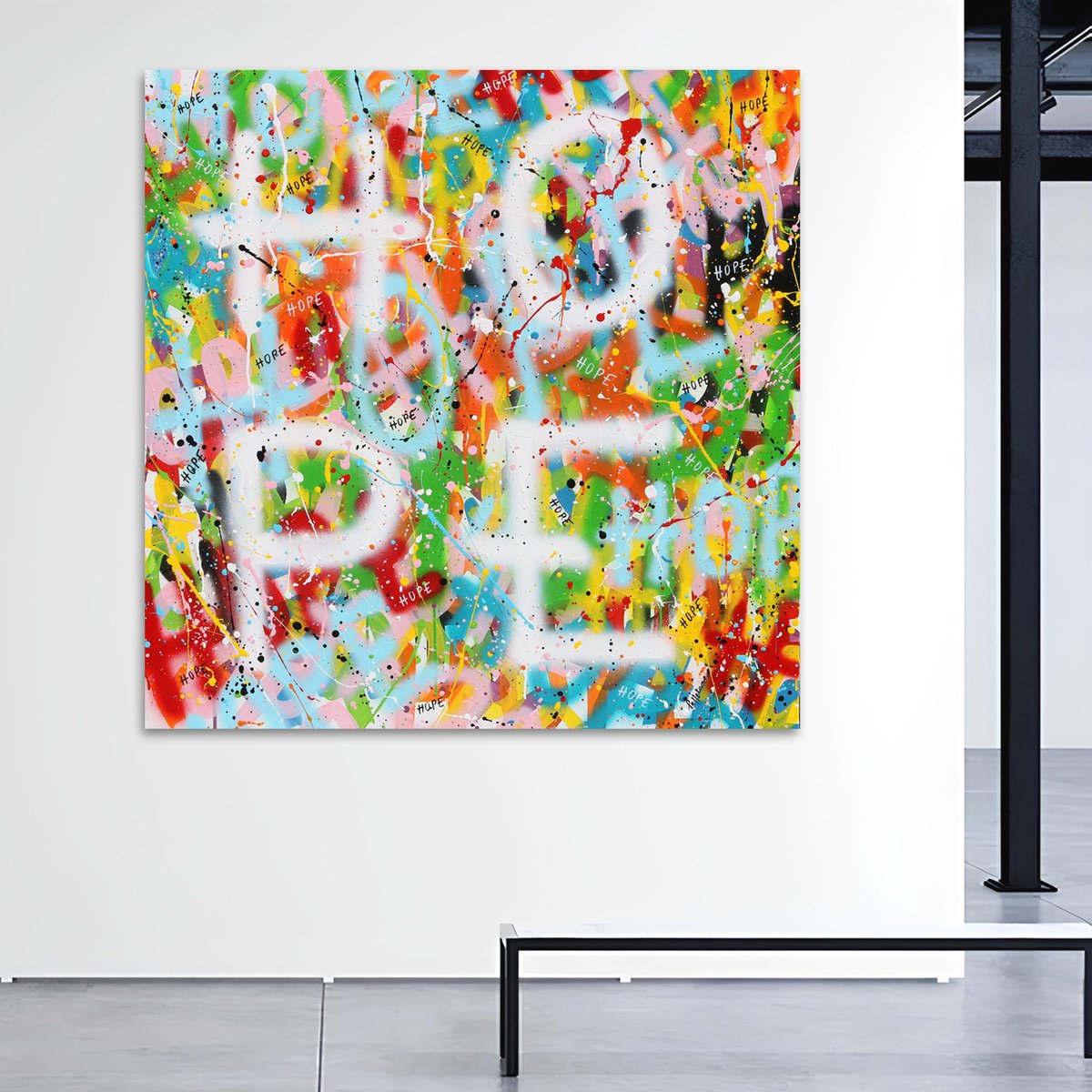 Urban And Pop Acrylic Painting , Hope By Isabelle Pelletane, 39 X 39, Artwork For Sale On Artfinder