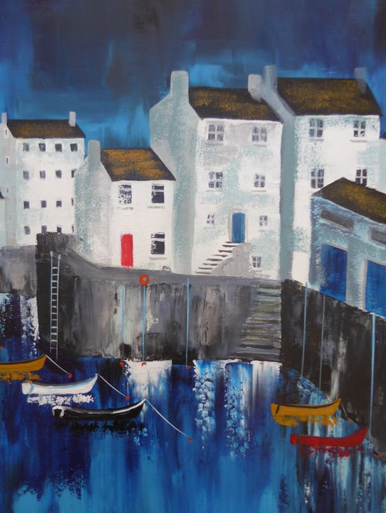 Polperro in blue