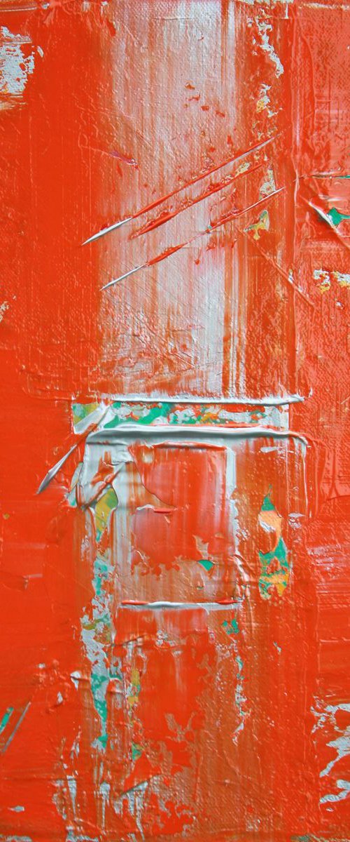 Abstract Orange Silver Pattern III by Robert Lynn
