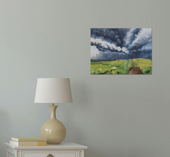 Landscape - Storms - "Prairie Road Storm"