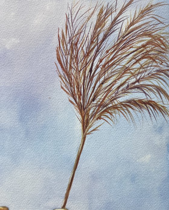 Still life in yellow and blue