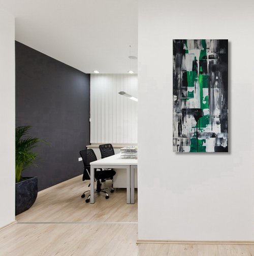 Green Core I (50 x 100 cm) XL (20 x 40 inches) by Ansgar Dressler