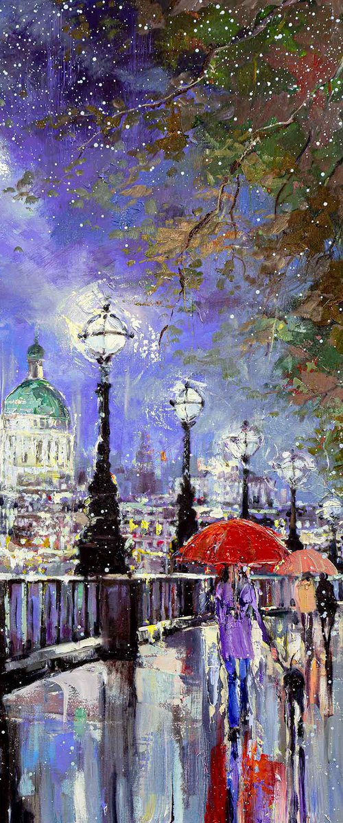 'St Paul's Snowy Evening' by Ewa Czarniecka