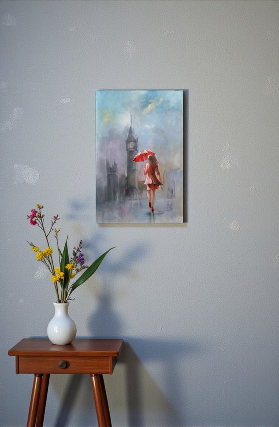 A walk to Westminster, a rainy day in London