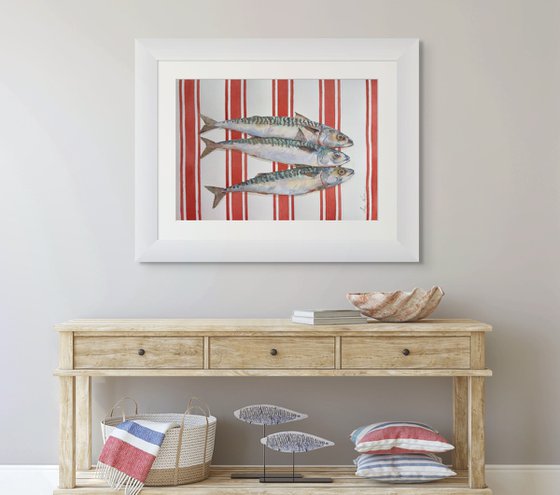 Mackerel on Red