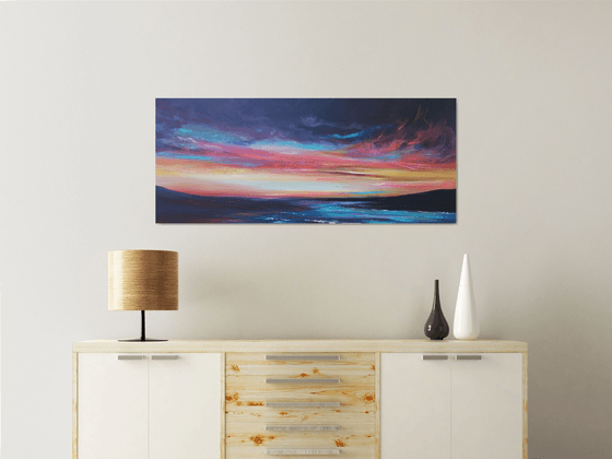 Twilight Blush - seascape, emotional, panoramic