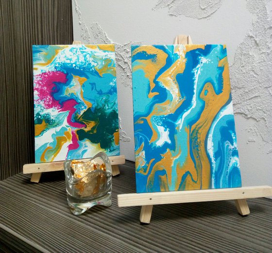 Golden Sands + Frame or easel, READY TO HANG