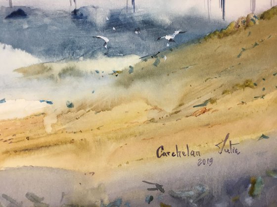 Watercolor "Afternoon sea view”