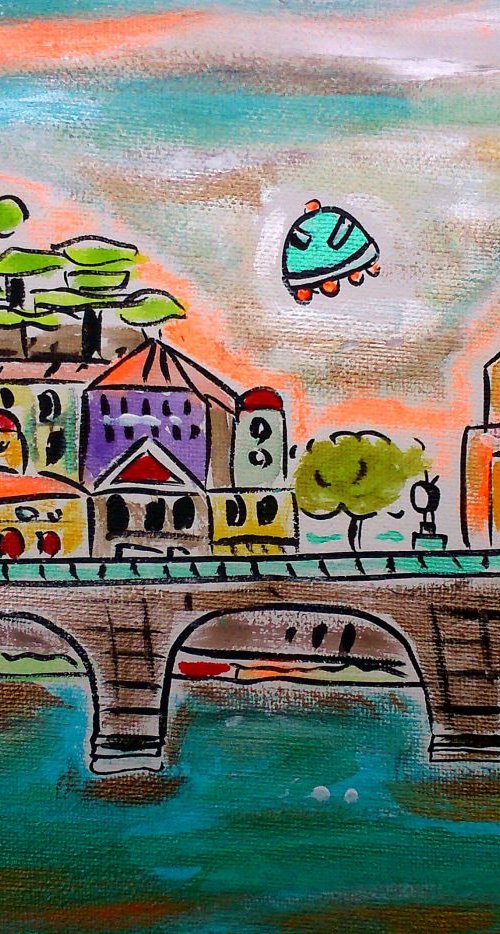 Ink World view of Rome by Maria Luisa  Azzini